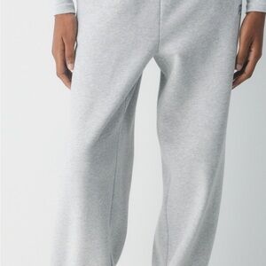 ARITZIA cozy AF fleece sweatpants TNA grey large